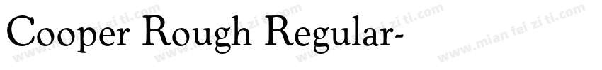 Cooper Rough Regular字体转换